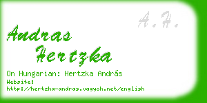 andras hertzka business card